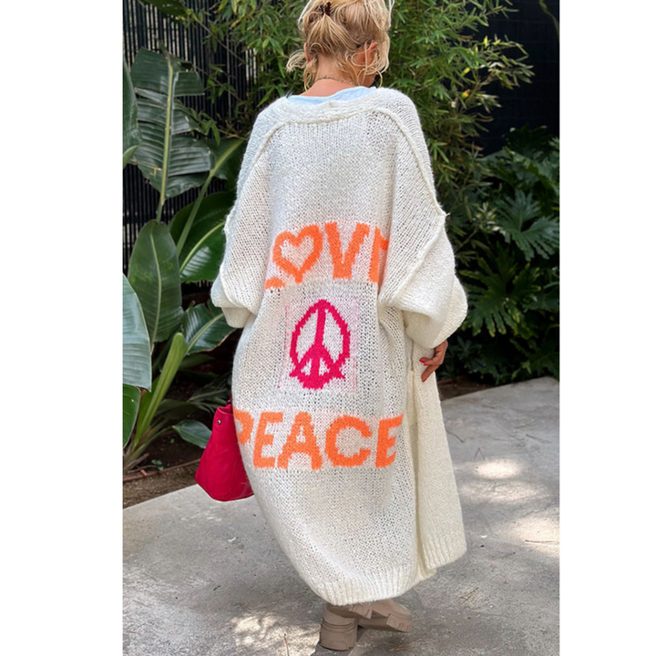 Chaqueta de punto larga de moda - Sofía
