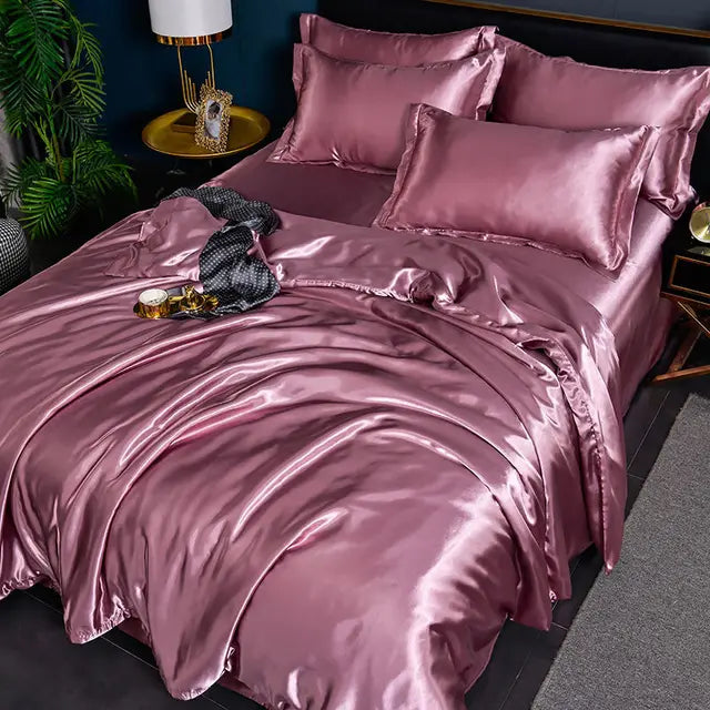 Luxe Uni-Satin-dynebetræk - SilkSerenity