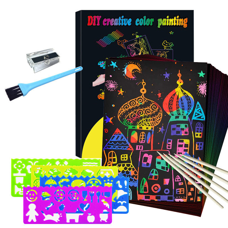 Scratch card set with magical rainbow colors – ColorBurst