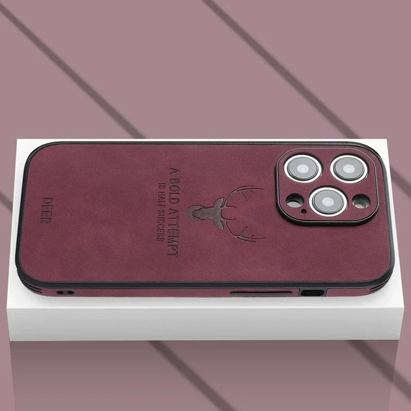 Luxury Deer Leather iPhone Case - Veltro