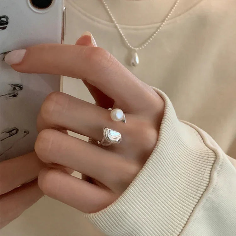 Pearl Bean Adjustable Ring – Elin