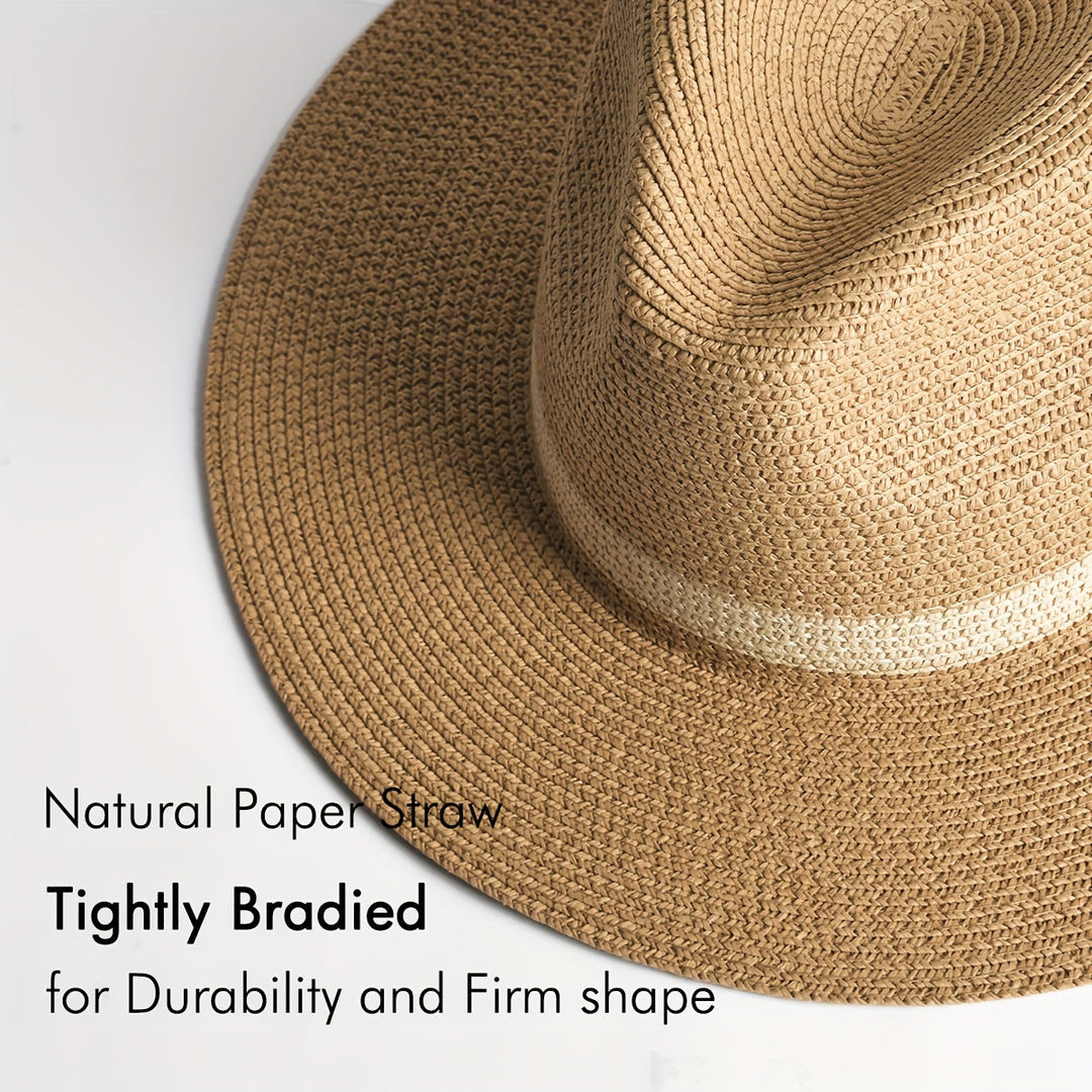 Trendiger Sonnenhut mit breiter Krempe für Damen & Herren – SunShield Panama