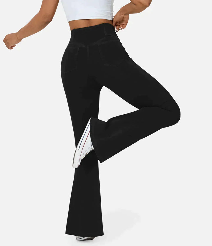 Jeans bootcut elegantes para mujer - Rosa