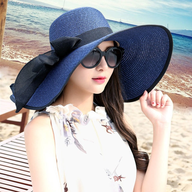 Sombrero de paja para mujer con protección solar – Candy