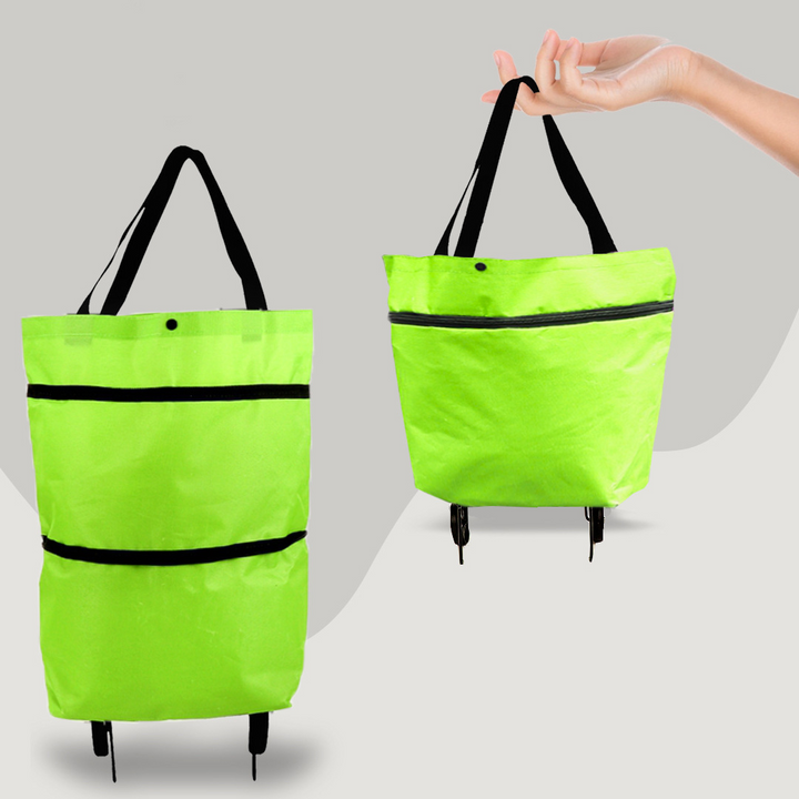 2-in-1 Convertible Shopping Bag with Wheels – CarryFlex