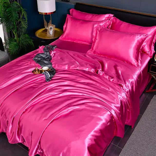 Luxe Uni-Satin-dynebetræk - SilkSerenity