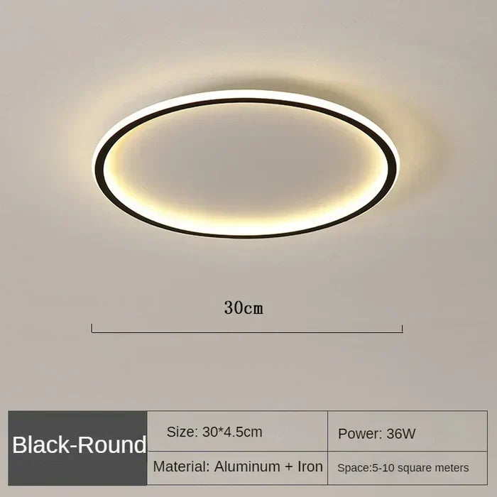 Scandinavian Round Ceiling Light - AuroraSphere
