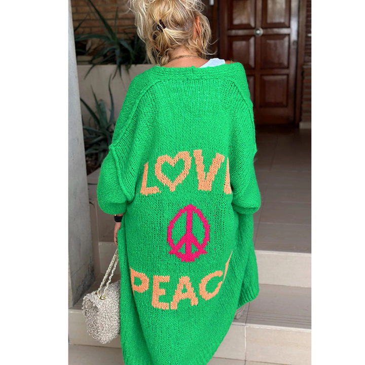 Chaqueta de punto larga de moda - Sofía