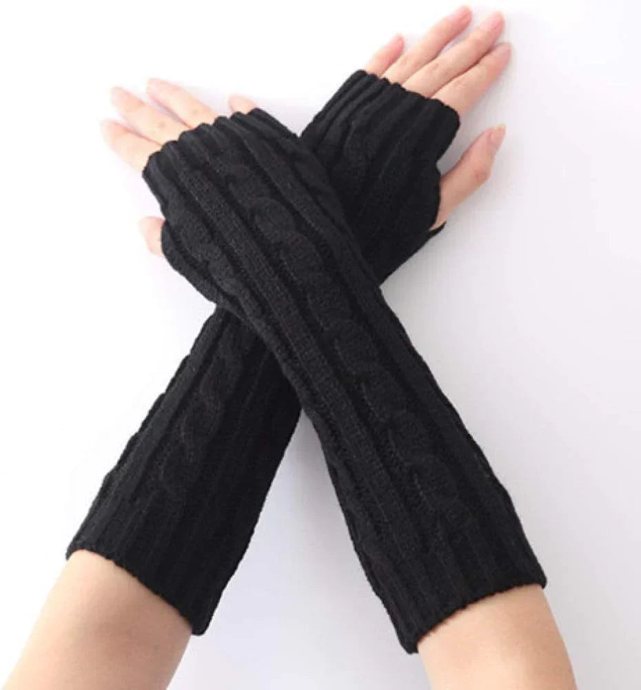 Lange fingerløse strikhandsker - FlexiWarm