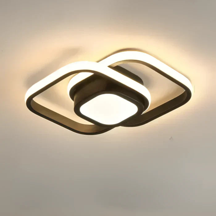 Moderne LED-taklampe med dobbelt ringdesign – Twilight Rings