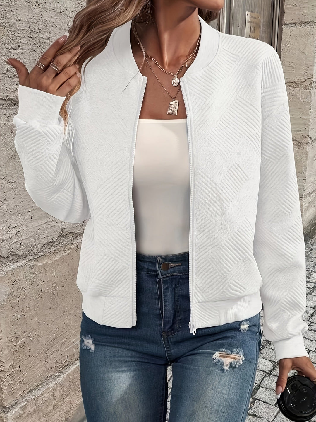 Stilfuld dame zip-up jakke – Rivka