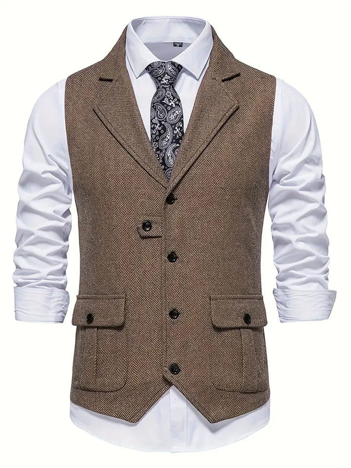 Fiskebensmønstret blazer for menn – Niklas