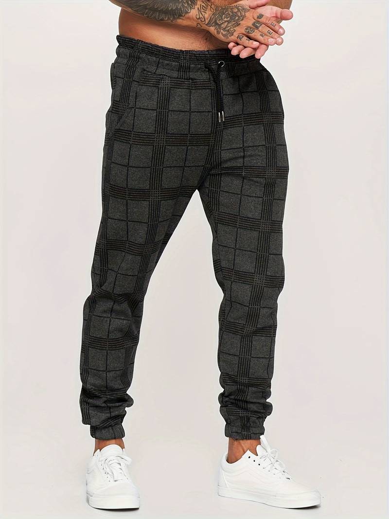 Pantalones deportivos de hombre a cuadros – Edición de otoño Elian