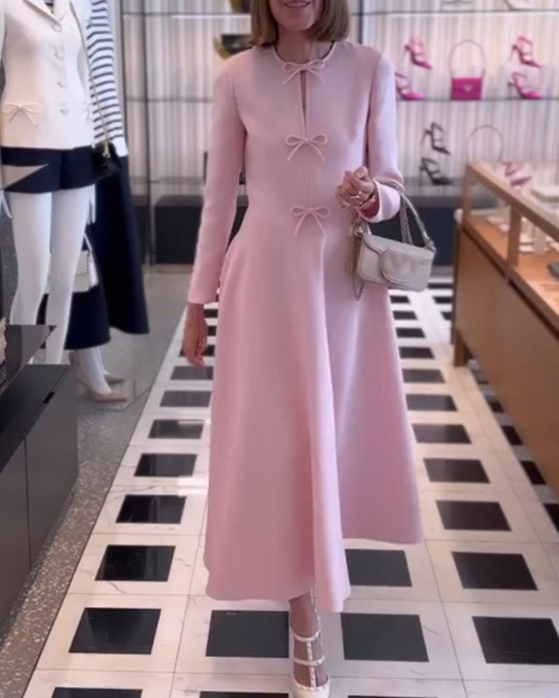 Luxuriöses Maxikleid mit Schleifen – Celine