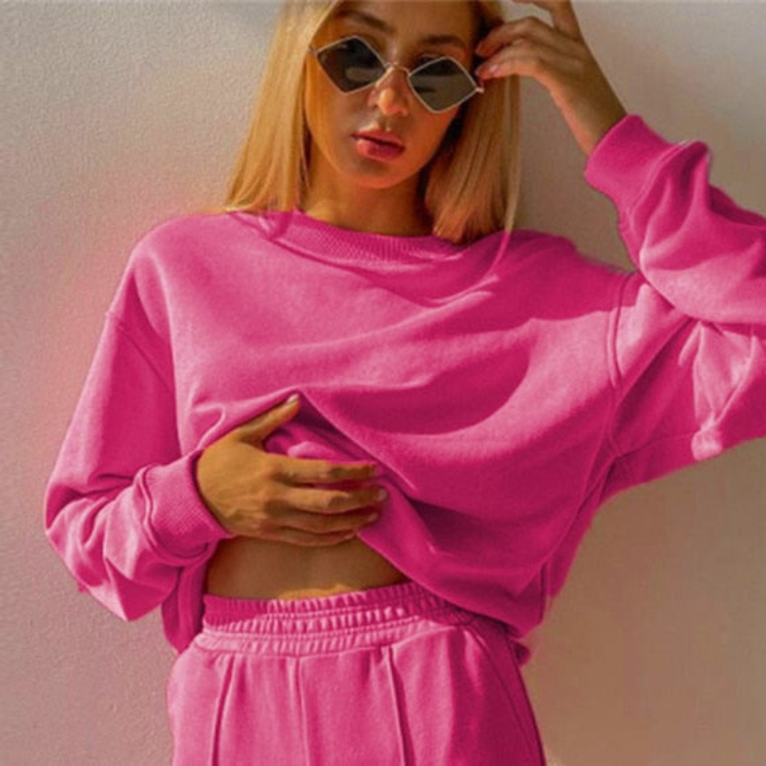 Conjunto de chándal cómodo y lujoso de 2 piezas – Isabel