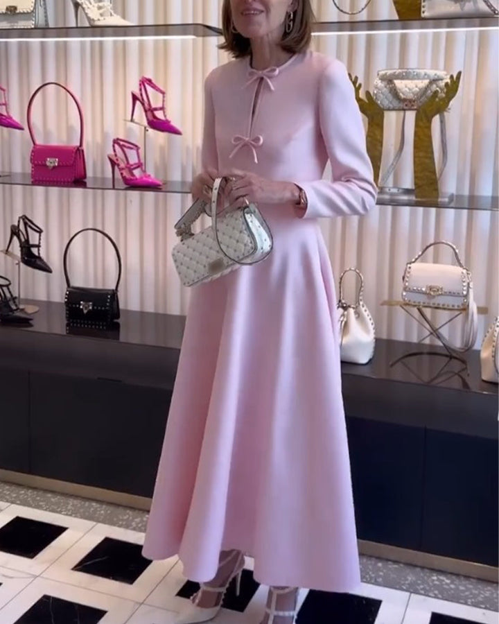 Luxuriöses Maxikleid mit Schleifen – Celine