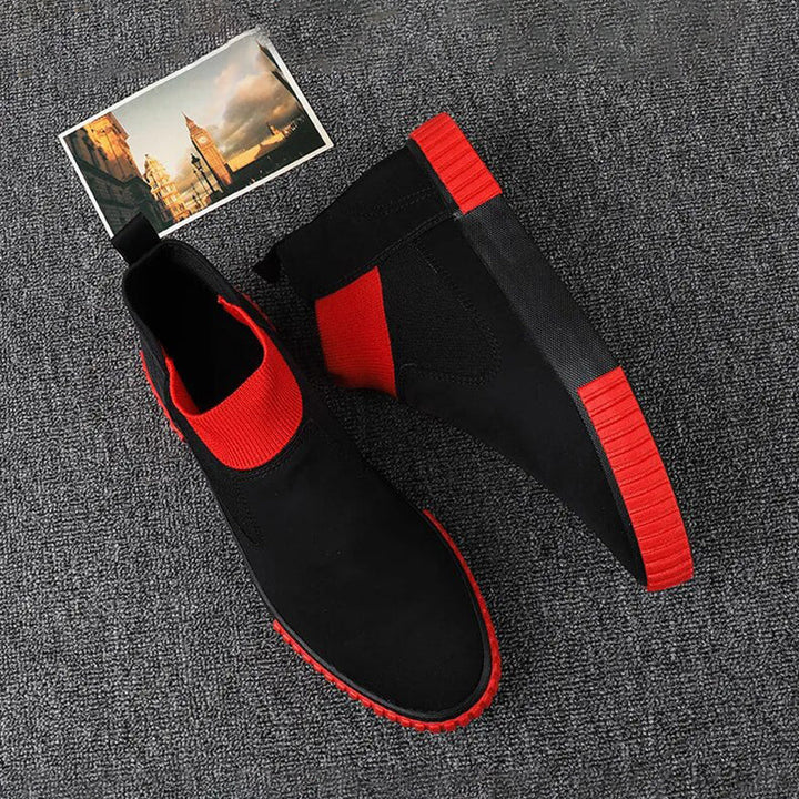 Herre canvas-sneakers med high-top-design – Lennard