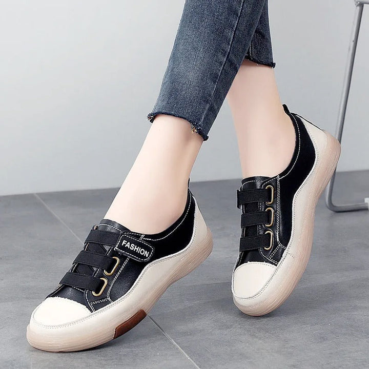 Elegant genuine leather sneakers for women – Beatrice