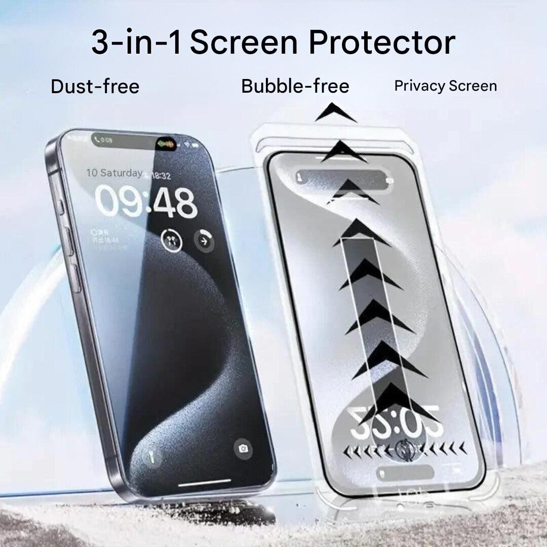 Protector de pantalla 3 en 1 para iPhone - iShield Protección de privacidad