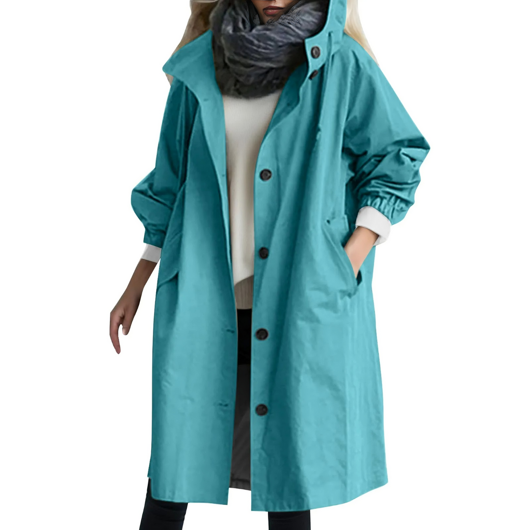 Gabardina impermeable para mujer con capucha - Luna