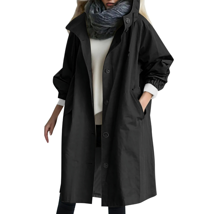 Gabardina impermeable para mujer con capucha - Luna