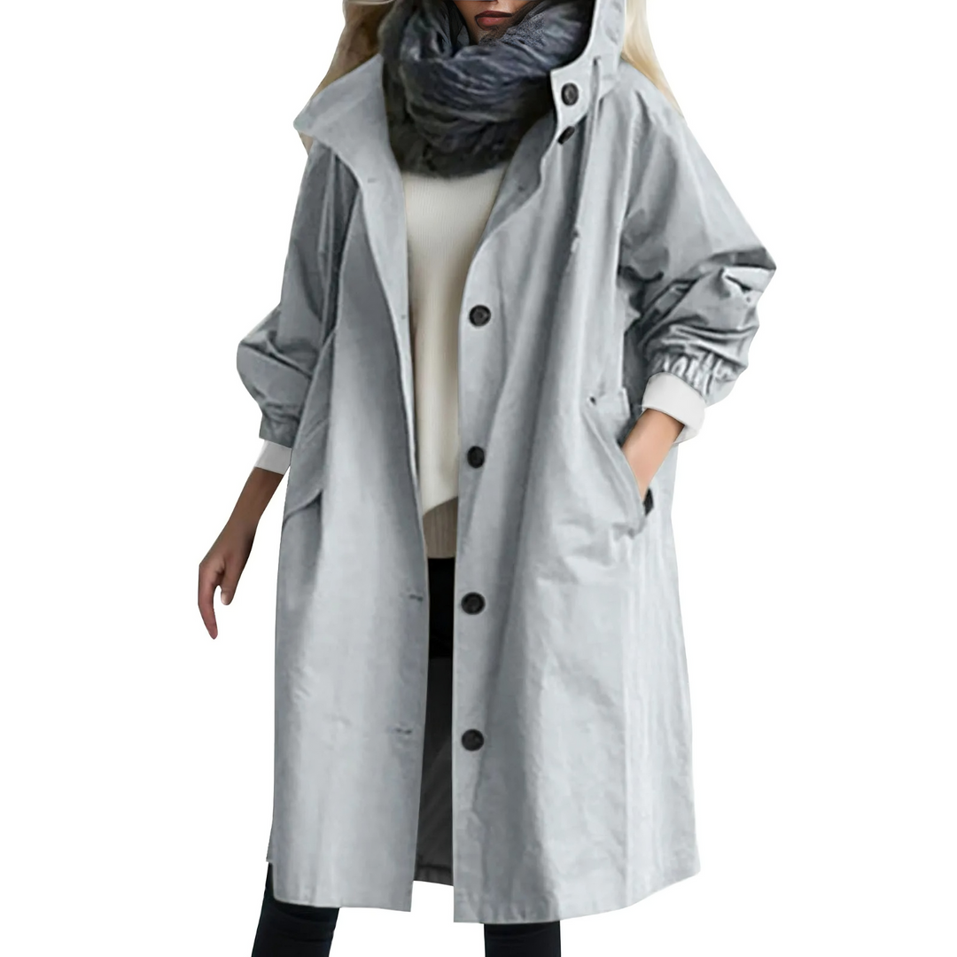 Gabardina impermeable para mujer con capucha - Luna