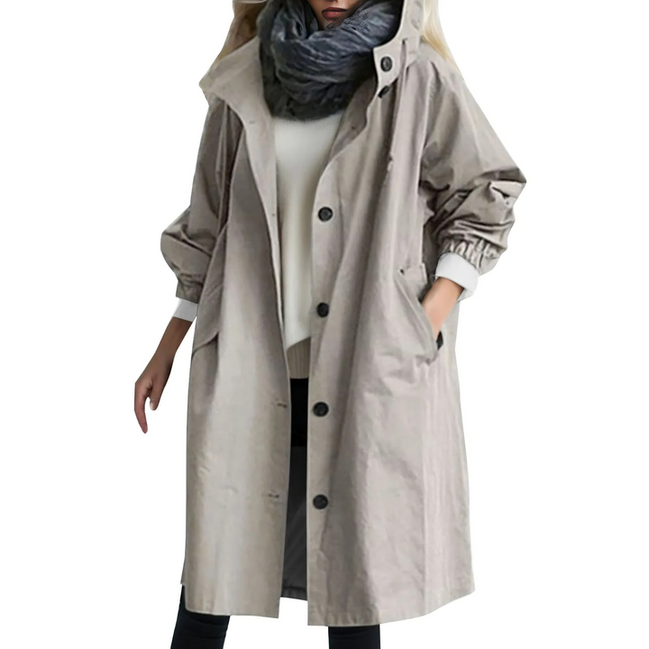Gabardina impermeable para mujer con capucha - Luna