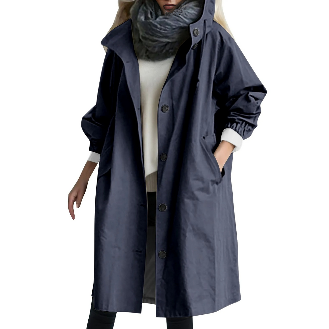 Gabardina impermeable para mujer con capucha - Luna