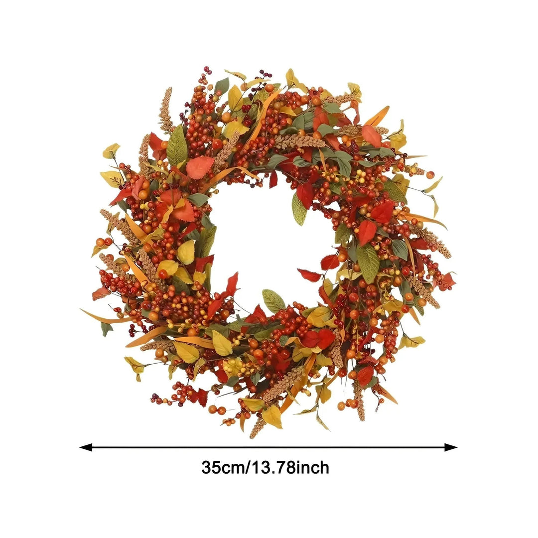 Autumn Rattan Door Wreath – AmberLeaf