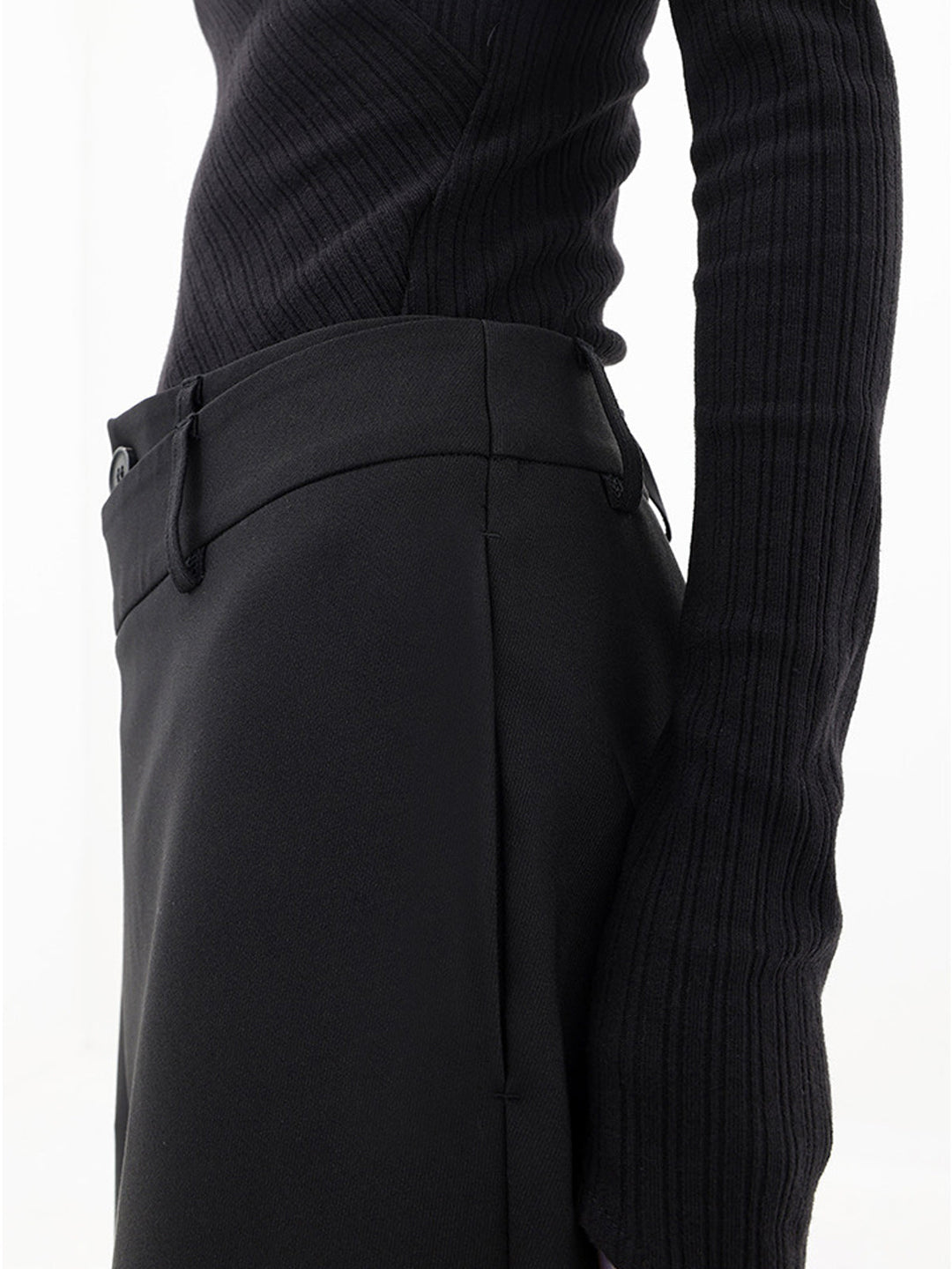 Asymmetrical Wide Women's Pants with Double Knot – Noa