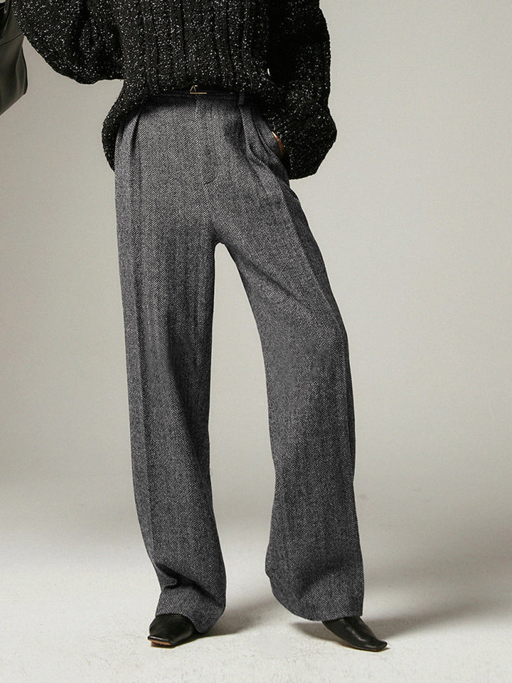 Graue Weite Damenhose – Alessia