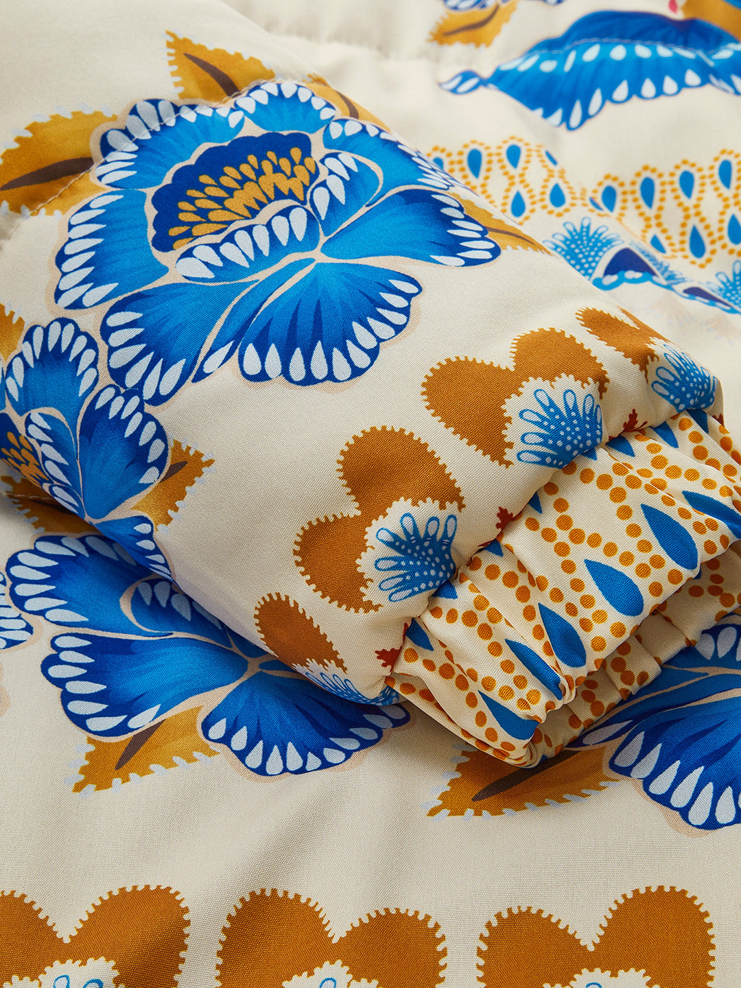 Boho winter coat with print and zipper – Zahara
