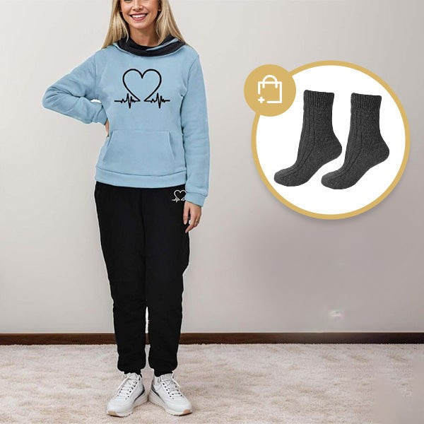 BEQUEMER ZWEITEILIGER DAMEN TRAININGSANZUG - WARMFLEX