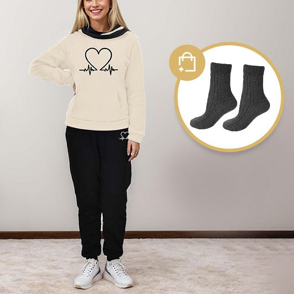 BEQUEMER ZWEITEILIGER DAMEN TRAININGSANZUG - WARMFLEX