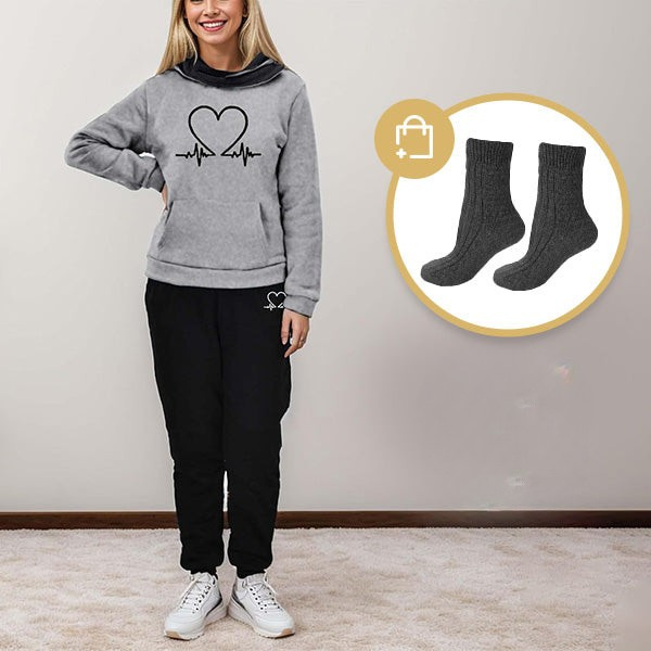 BEQUEMER ZWEITEILIGER DAMEN TRAININGSANZUG - WARMFLEX