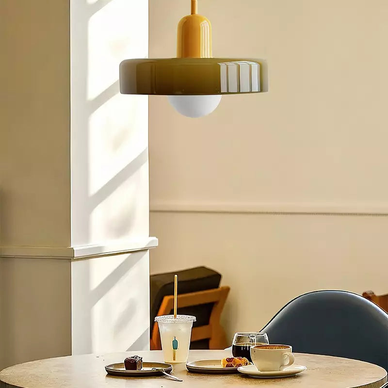 Colorful pendant lamp in Bauhaus style - StiloGlas