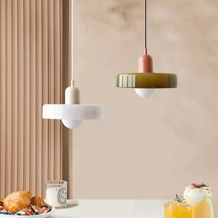 Colorful pendant lamp in Bauhaus style - StiloGlas