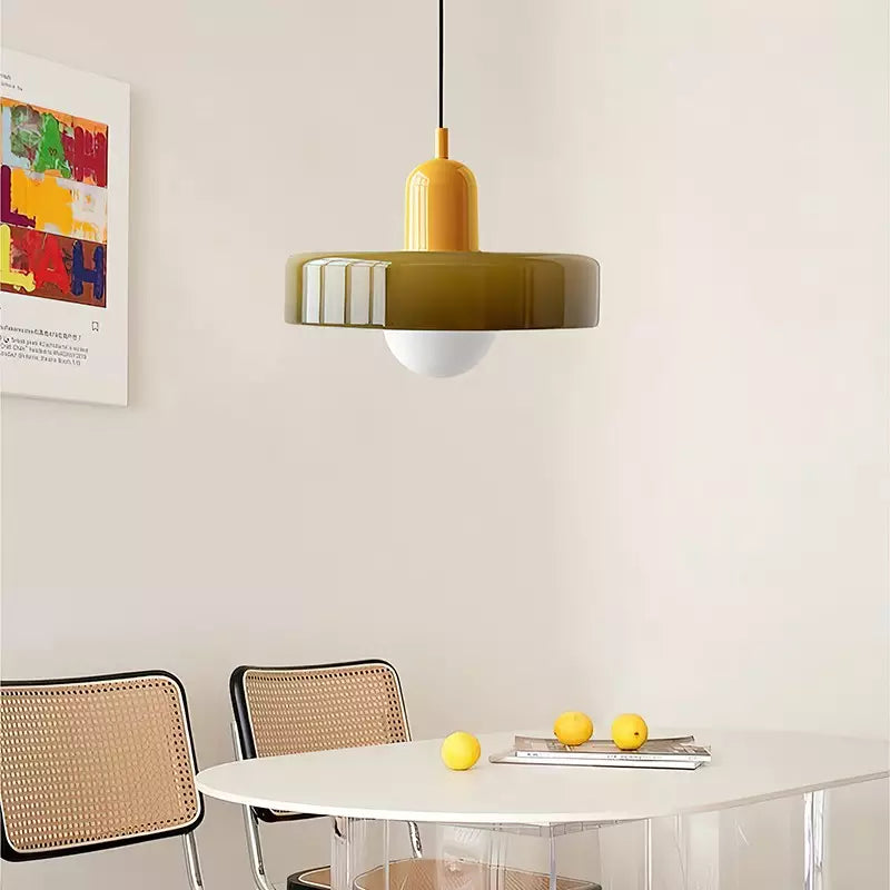 Colorful pendant lamp in Bauhaus style - StiloGlas