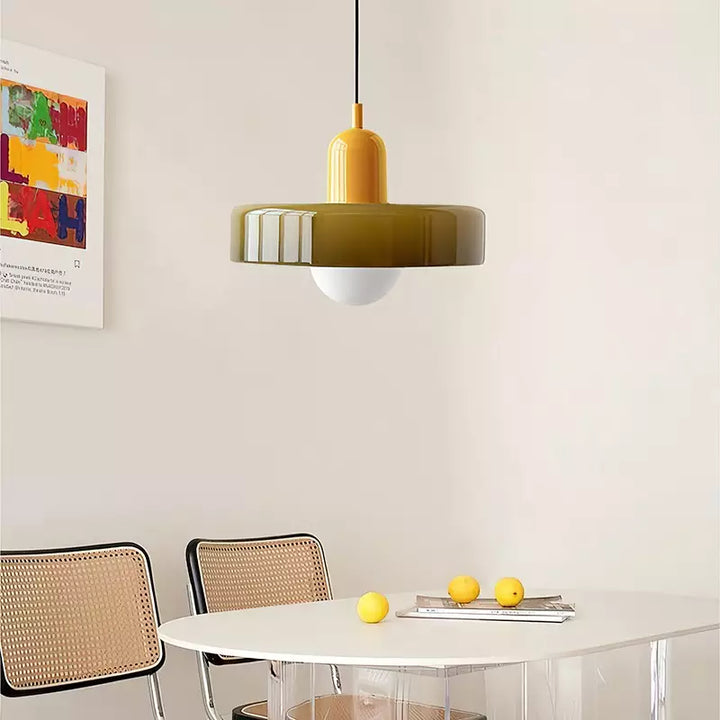 Colorful pendant lamp in Bauhaus style - StiloGlas