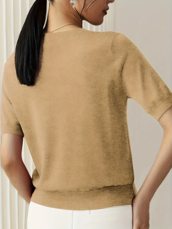 Jersey de primavera de manga corta para mujer – Mila