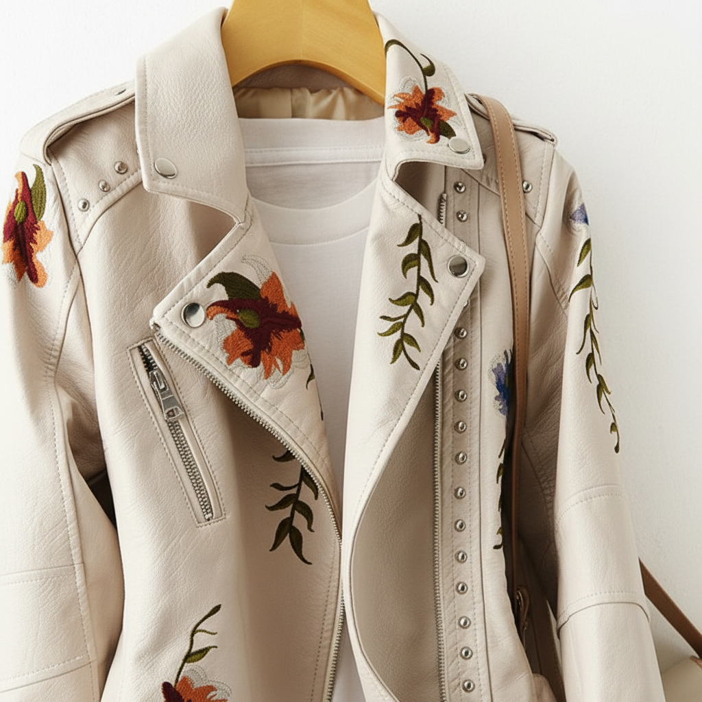 Bikerjacke Aus Leder -  Martina