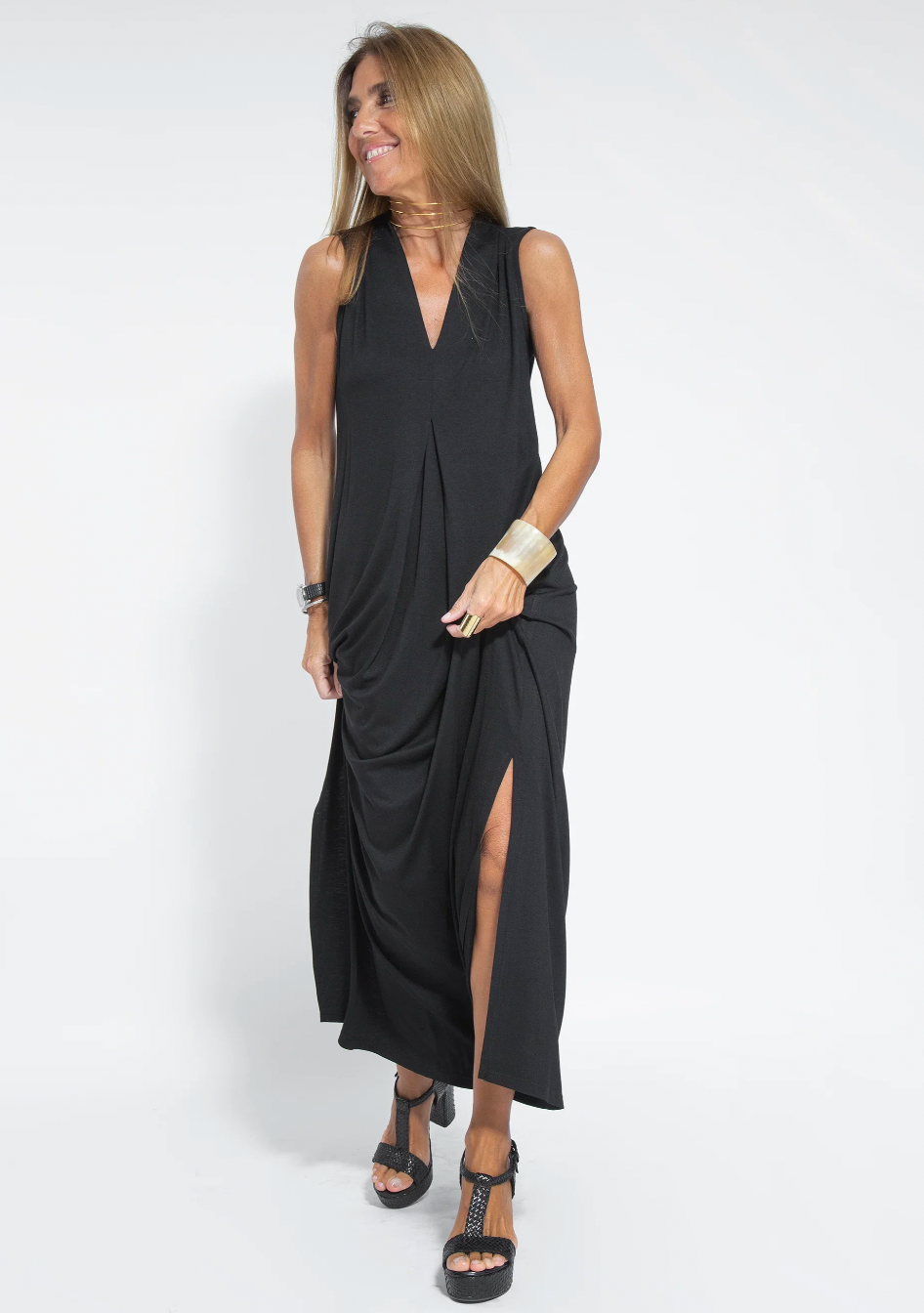 Figursyet kjole med vest – Valentina