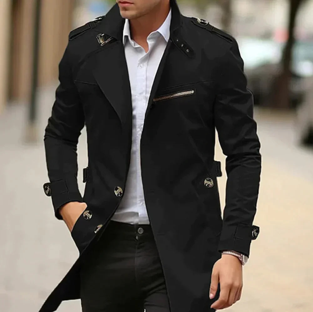 Herbstlicher Klassischer Herren-Trenchcoat – Fabrizio