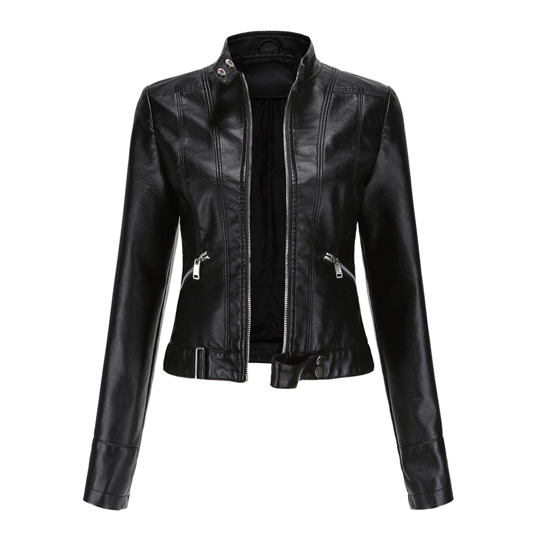 Stylish Women's Leather Jacket in Classic Design – Marlene