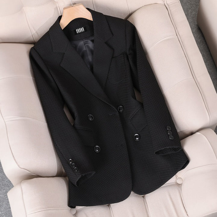 Women's Blazer with Checkered Pattern for Autumn – Isabelle