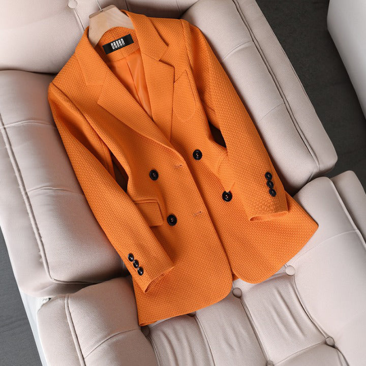 Women's Blazer with Checkered Pattern for Autumn – Isabelle