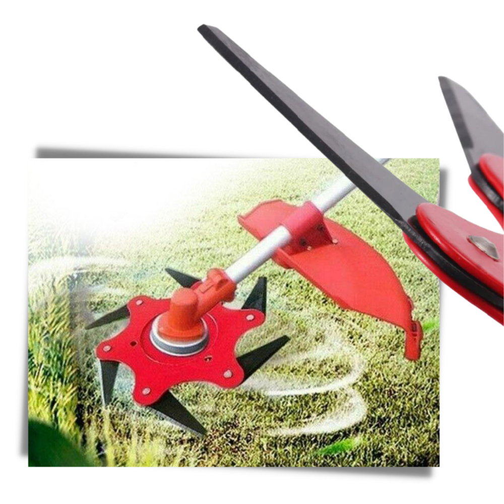 Cabezal robusto para desbrozadora con 6 cuchillas de acero – TrimmBlade
