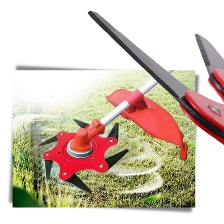 Cabezal robusto para desbrozadora con 6 cuchillas de acero – TrimmBlade