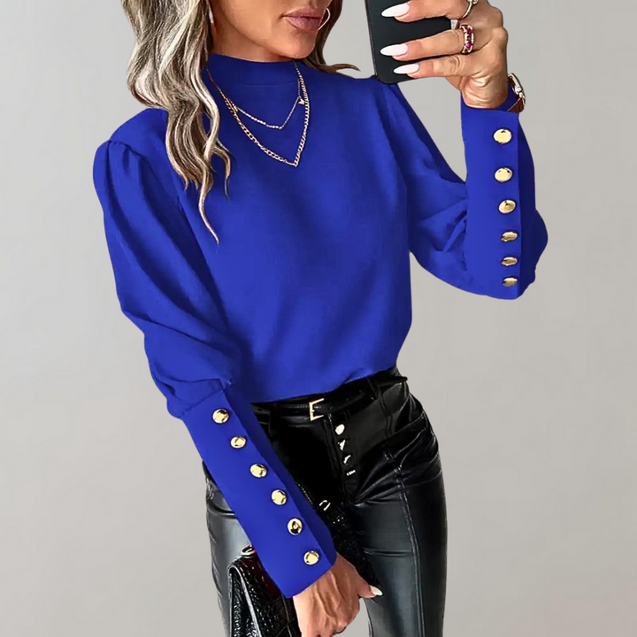 Trendy damebluse med blonder - Clara