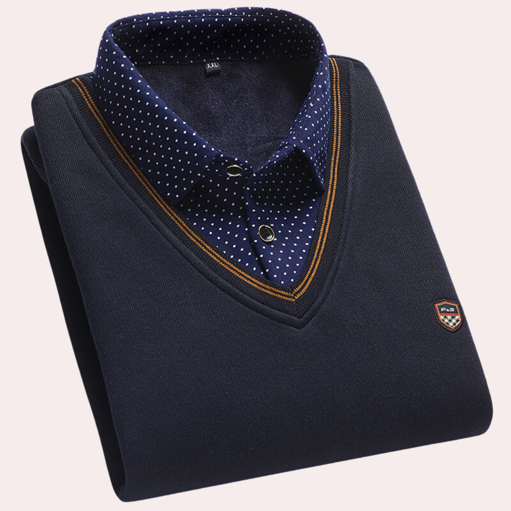 Jersey con cuello de camisa para hombre – Victor